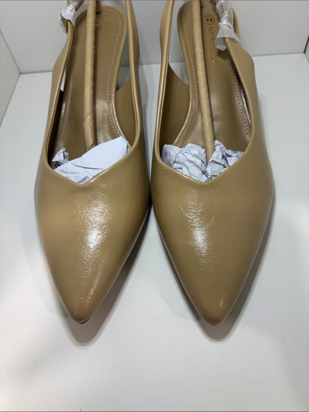 New Look Tan Pointed Slingback Mules — Chic Neutral Slip‑On